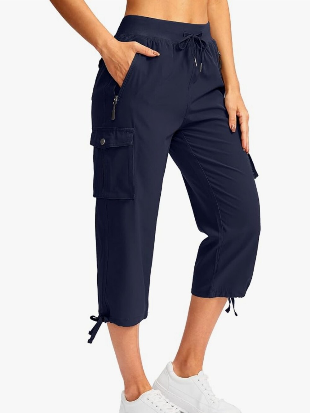 Soothfeel Women's Capri Hiking Cargo Pants - L